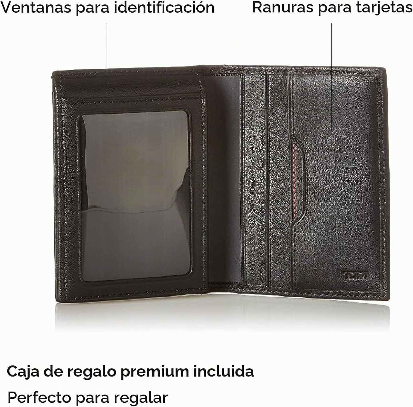 TUMI - Cartera Delta L-Fold con RFID ID Lock para Hombre - Negro, N...