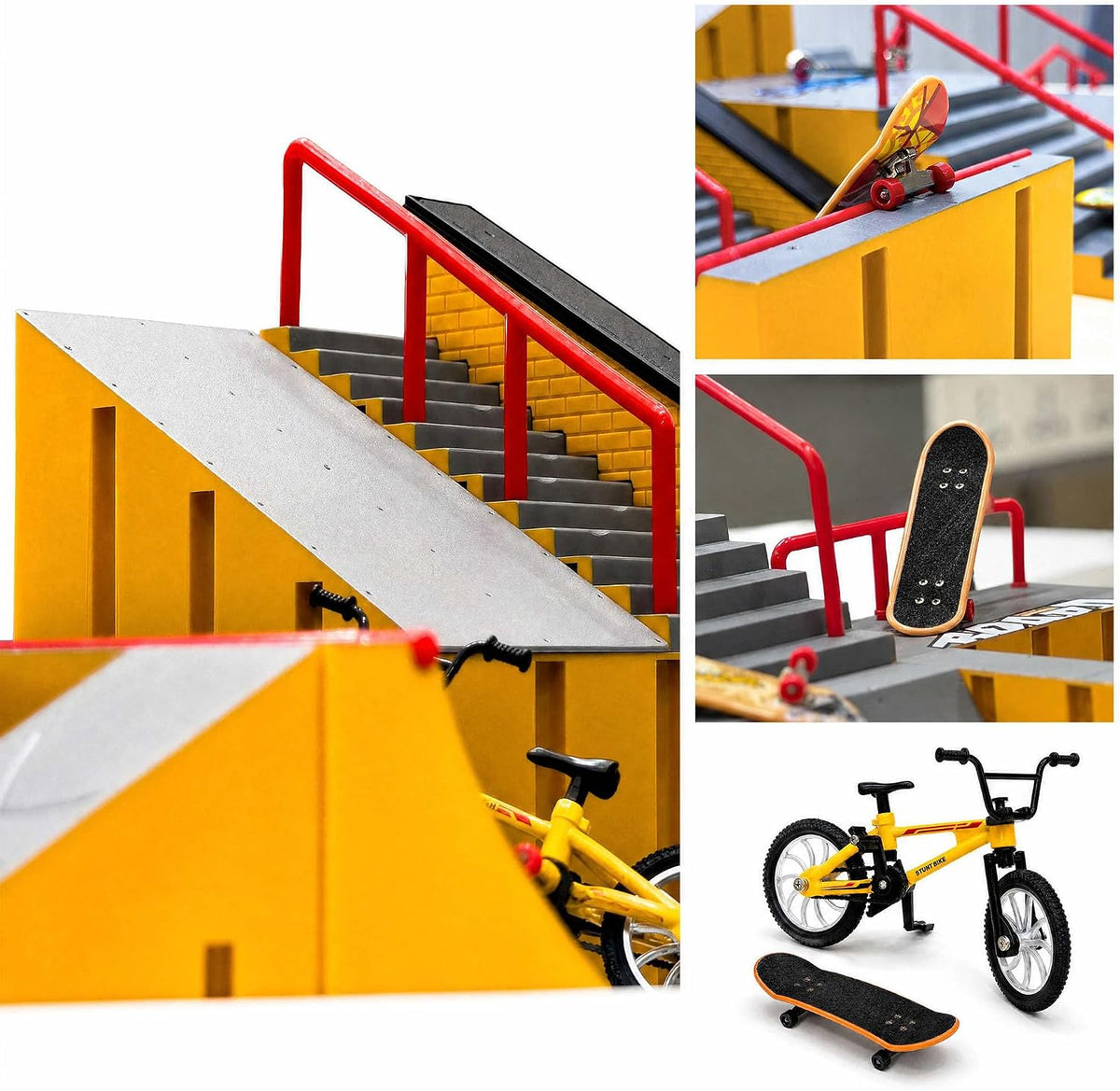 Juego de juguetes 14 en 1 para niños con 8 patinetas y bicicleta |...