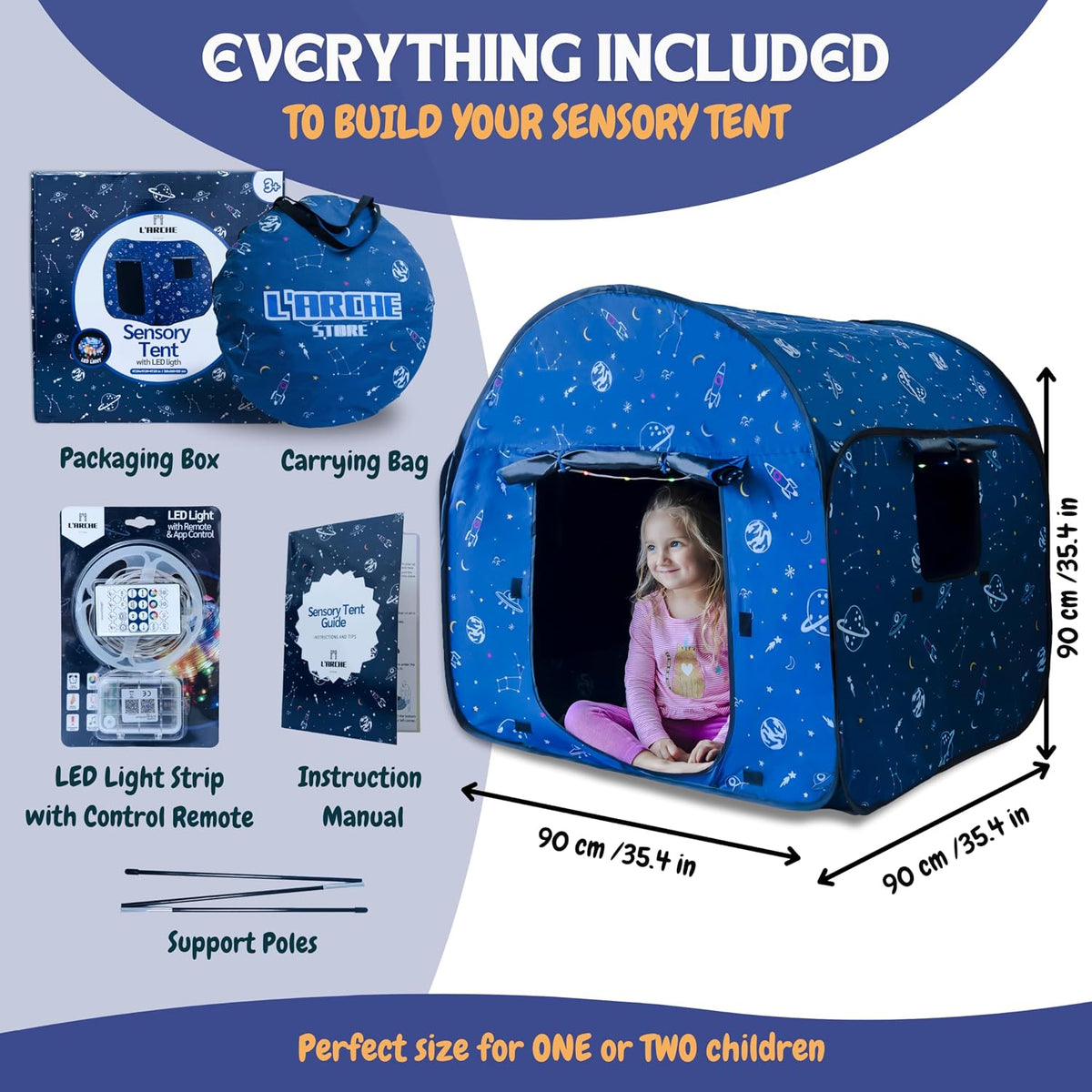 L\u2019ARCHE Tienda Sensorial para Niños con Luces LED y Oscurecimi...