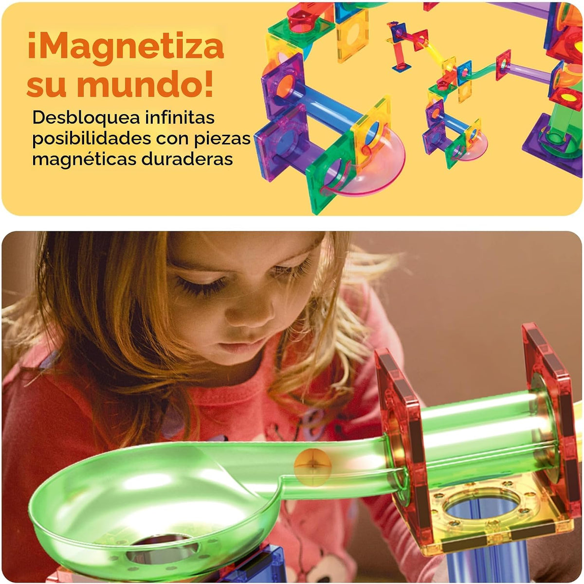 PicassoTiles PTG108 - Juego de 108 piezas de carreras con azulejos...