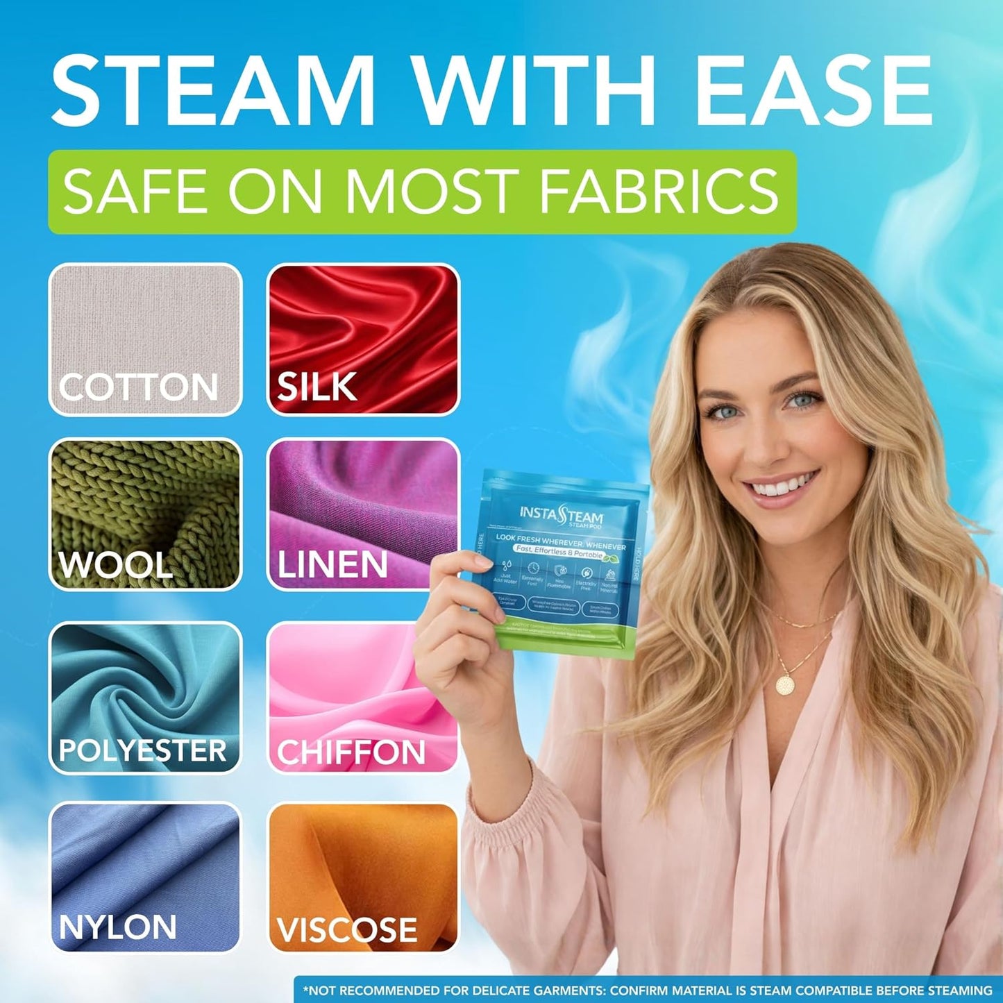 InstaSteam Vaporizador de viaje portátil sin electricidad para ropa...