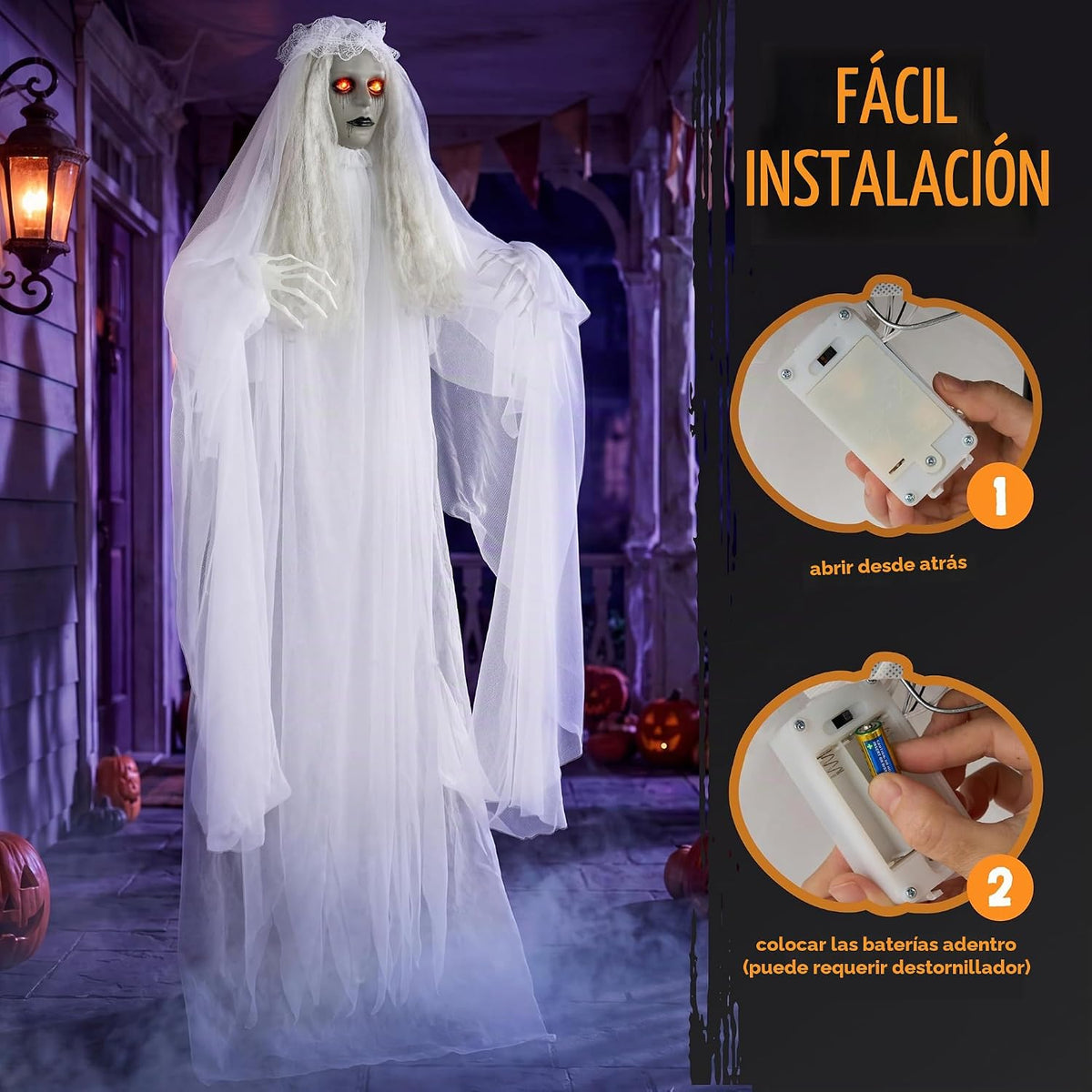 JOYIN Decoraciones de Halloween de 67 pulgadas para exteriores, dec...