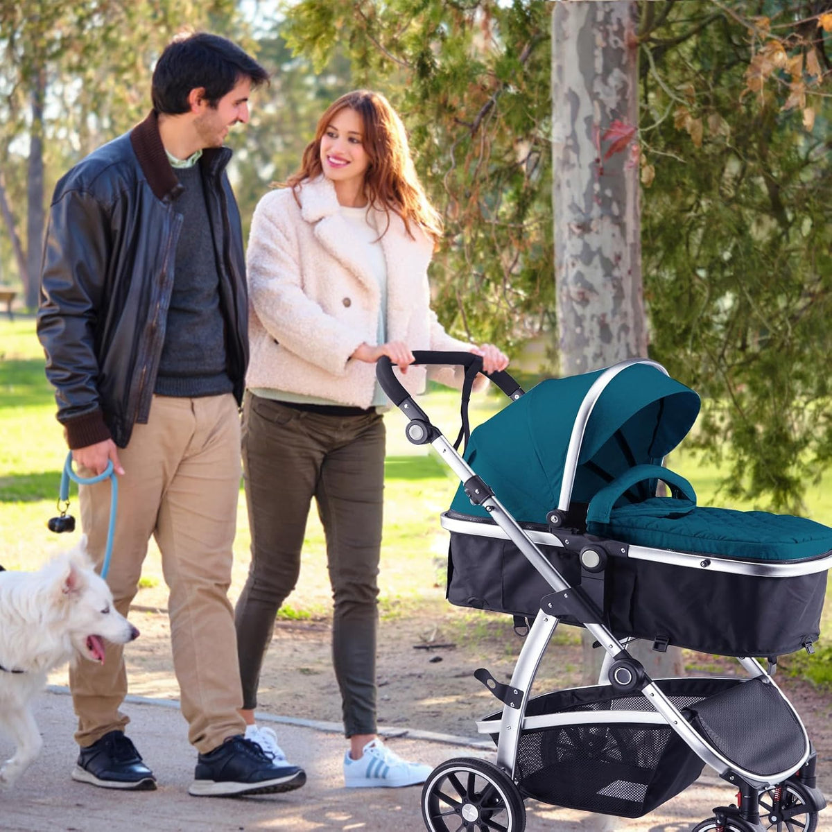 Cochecito Hagaday para bebé, 2 en 1, reversible, asiento para niños...