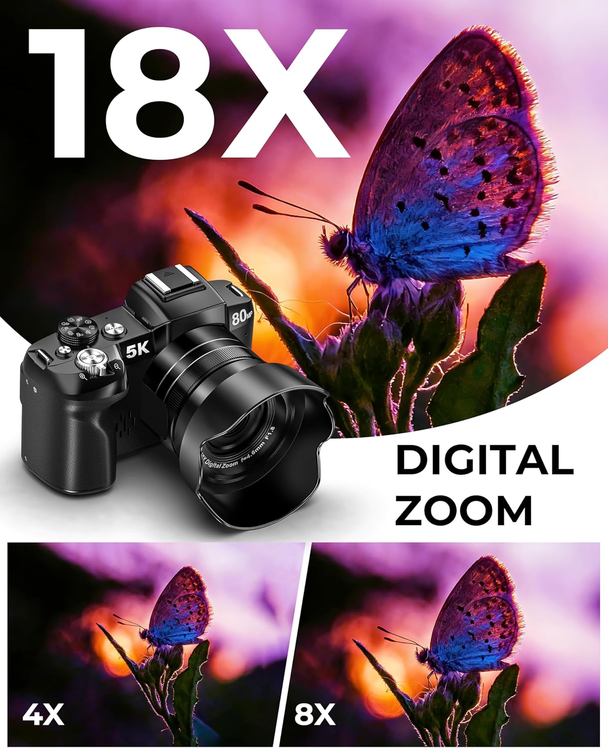 Cámaras digitales 5K para fotografía \u2013 Cámara de vlogging WiFi...