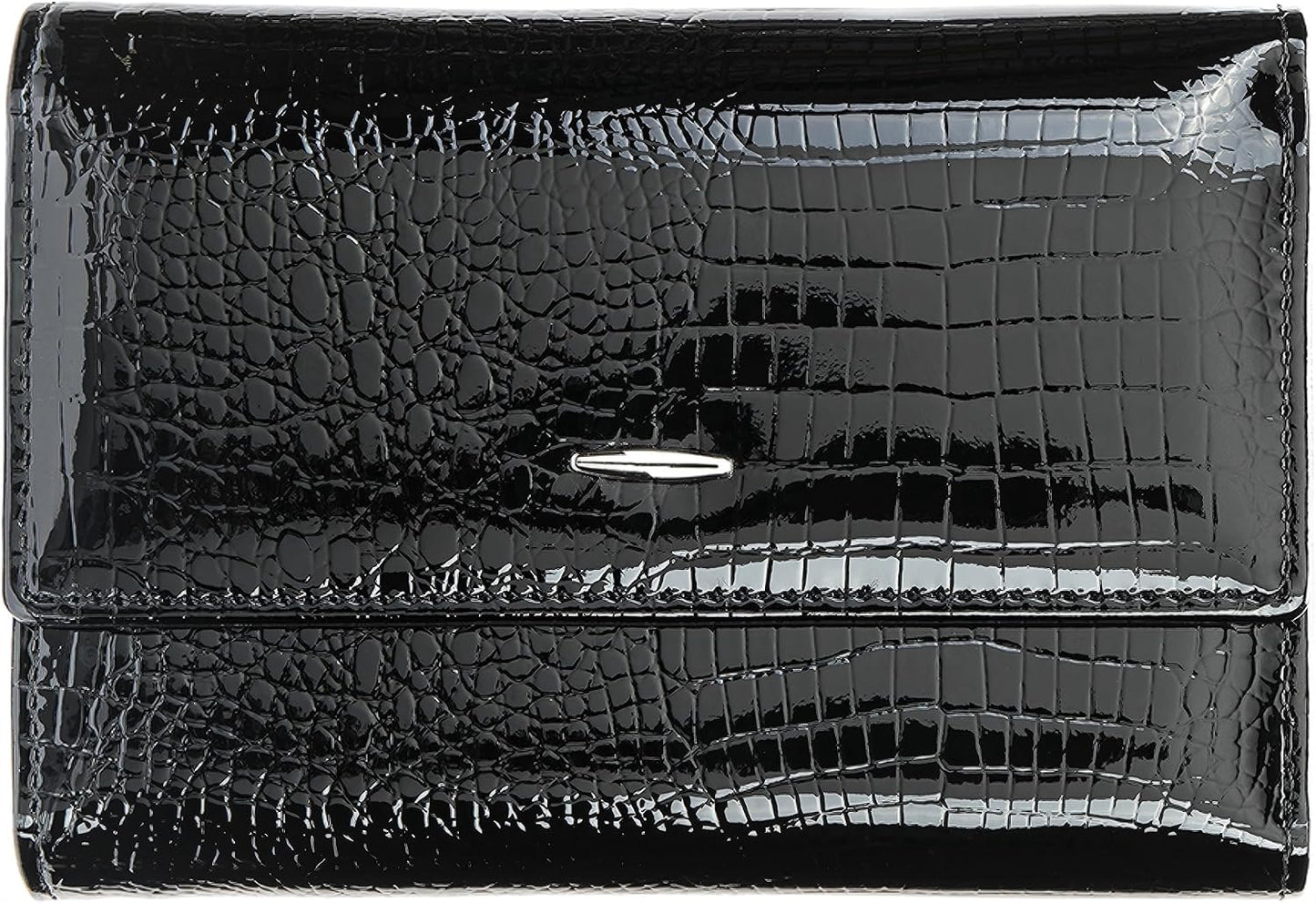 DAMAIKE Cartera de cuero encerado con aceite para mujer, cocodrilo...