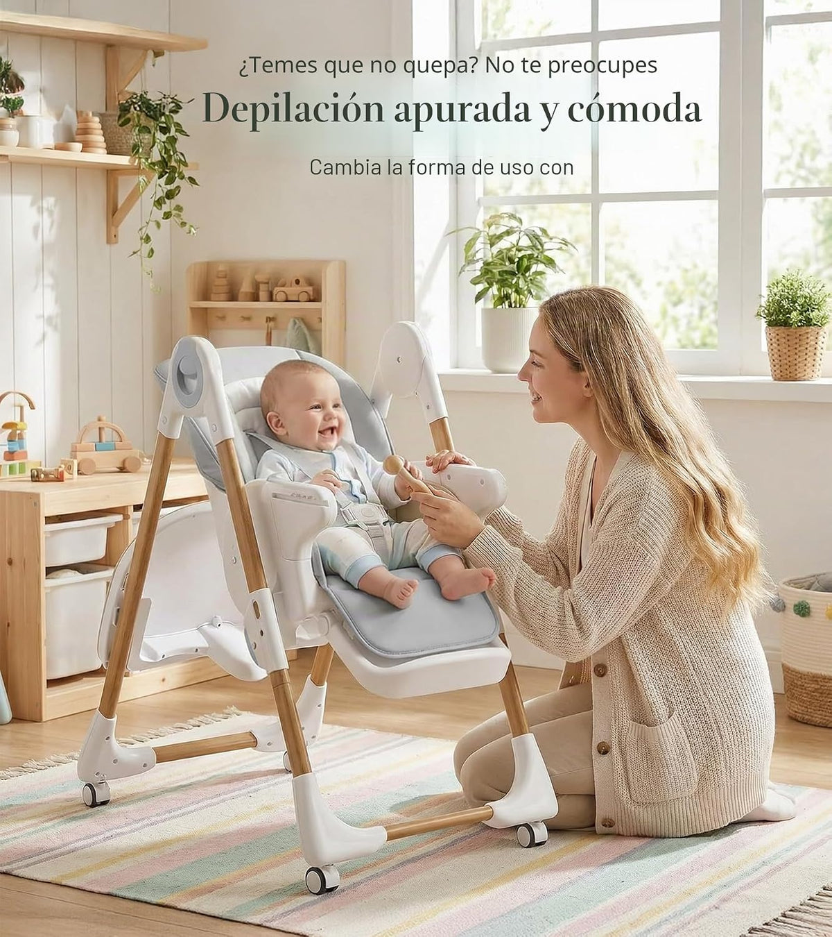 Mallify Sillas altas convertibles para bebés y niños pequeños, sill...