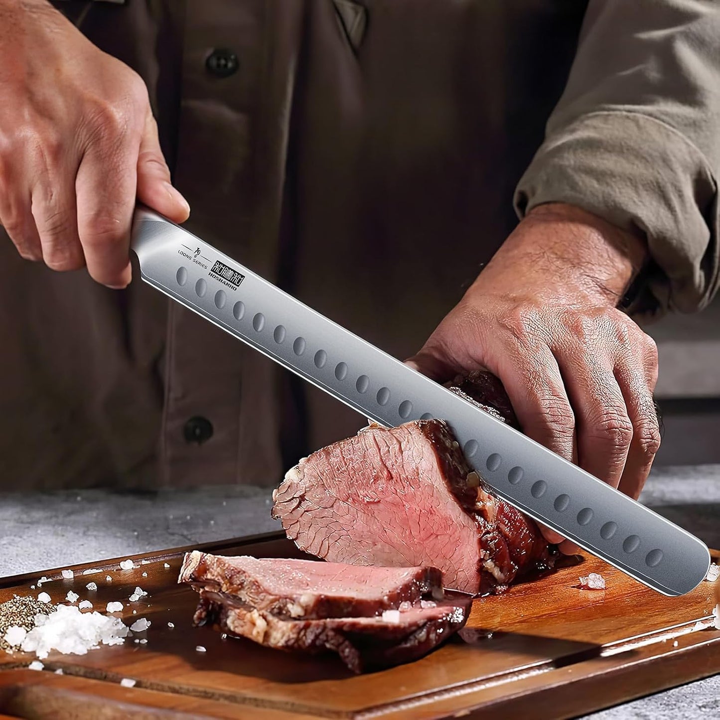HOSHANHO Juego de cuchillos para tallar barbacoa, cuchillo para cor...