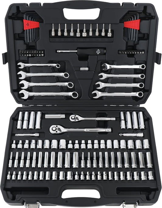 Amazon Basics Juego de herramientas de dados de mecánico con estuch...