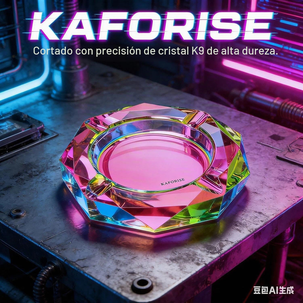 Kufox - cenicero para cigarrillo de vidrio, estuche contenedor de c...