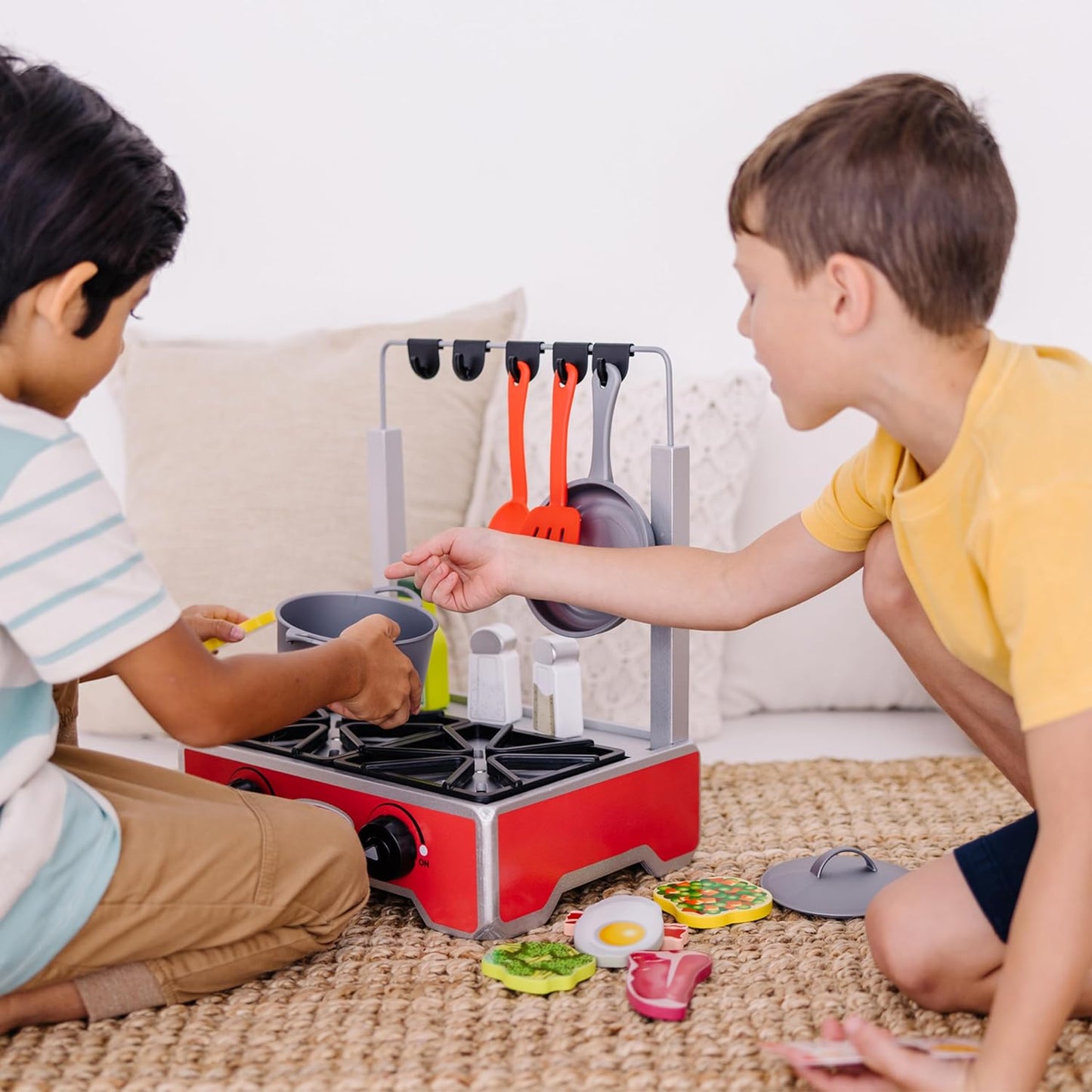 Melissa &amp; Doug Juego de cocina de madera de lujo de 19 piezas c...
