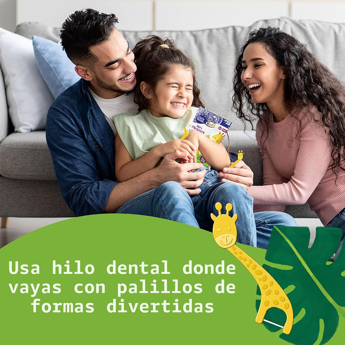 GuruNanda Palillos de hilo dental para niños, palillos extralargos...
