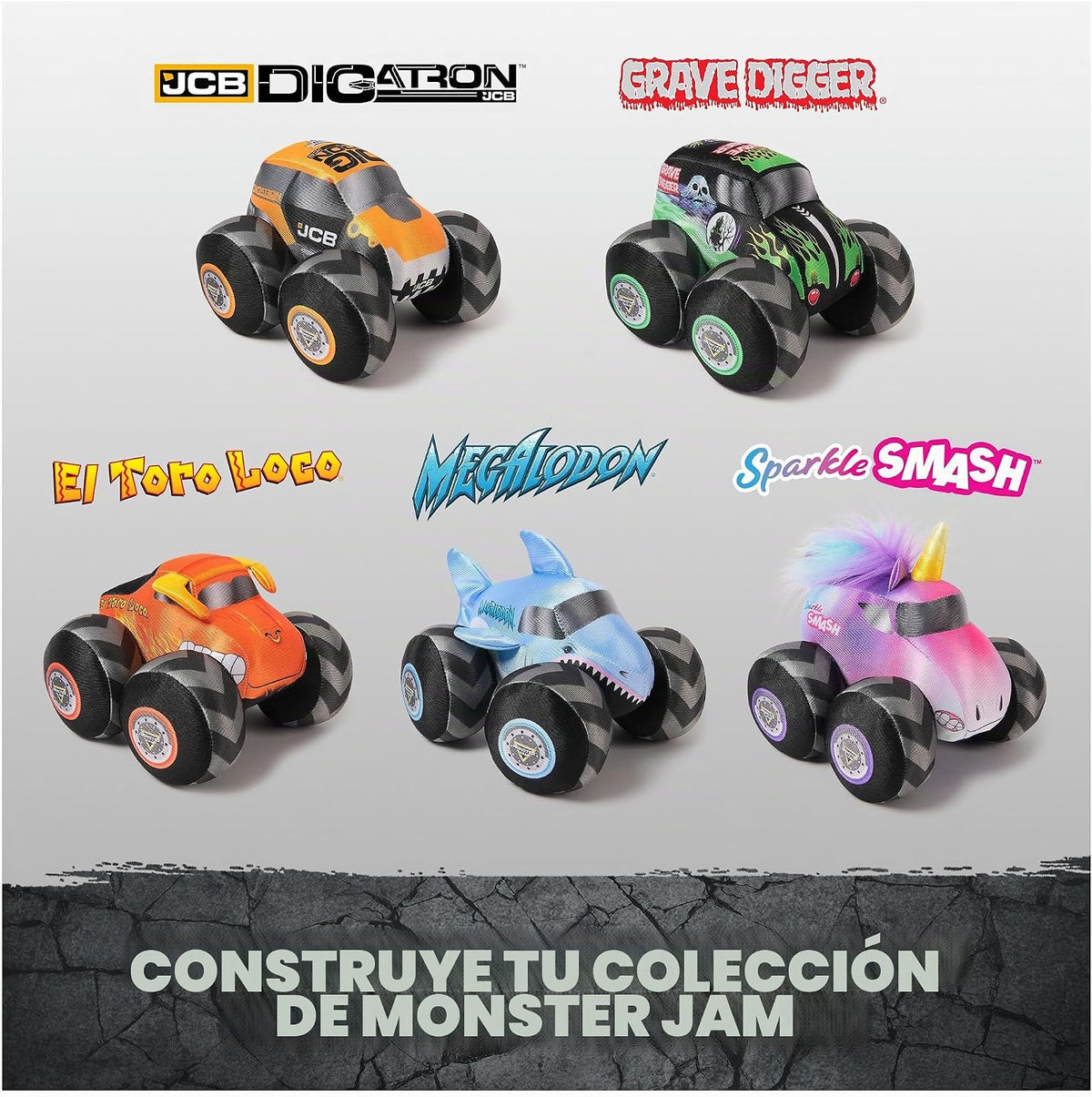 Monster Jam El Toro Loco Camión de peluche de 7 pulgadas con luces...