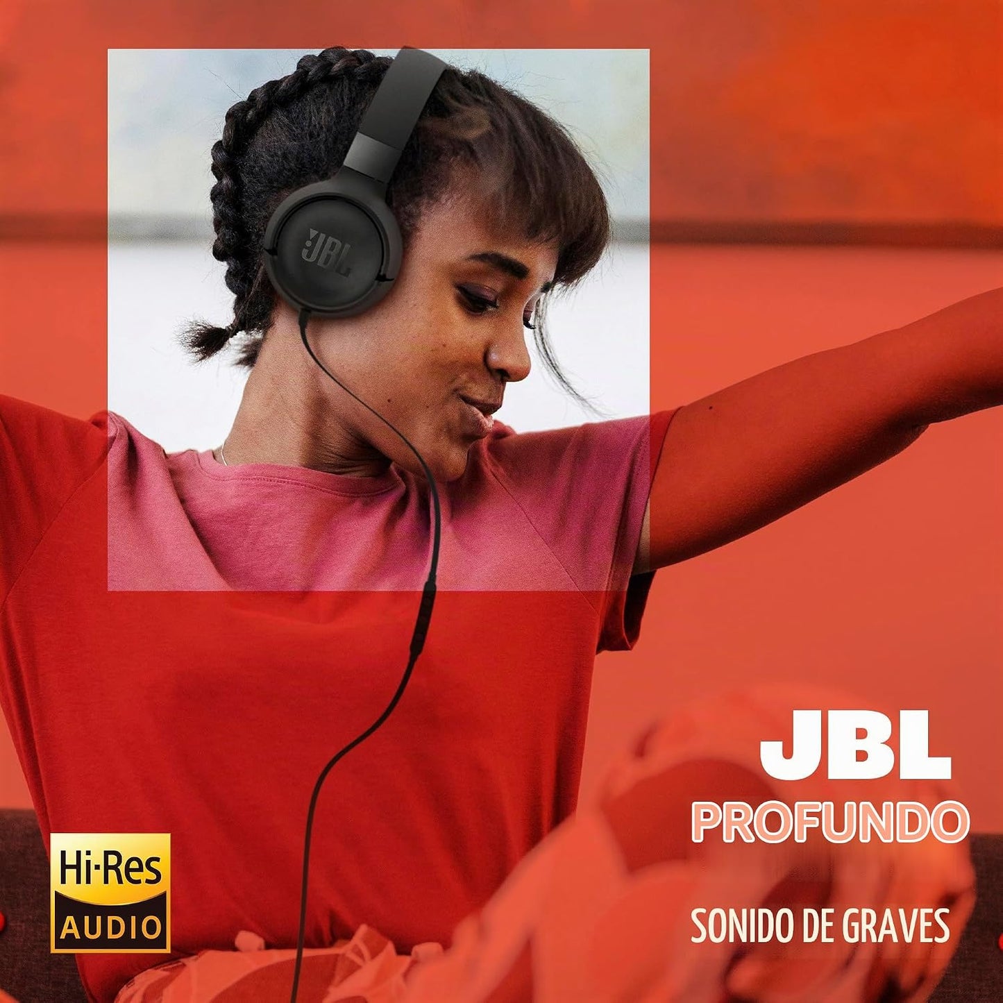 JBL Tune 520C - Auriculares supraaurales con cable USB-C con soport...