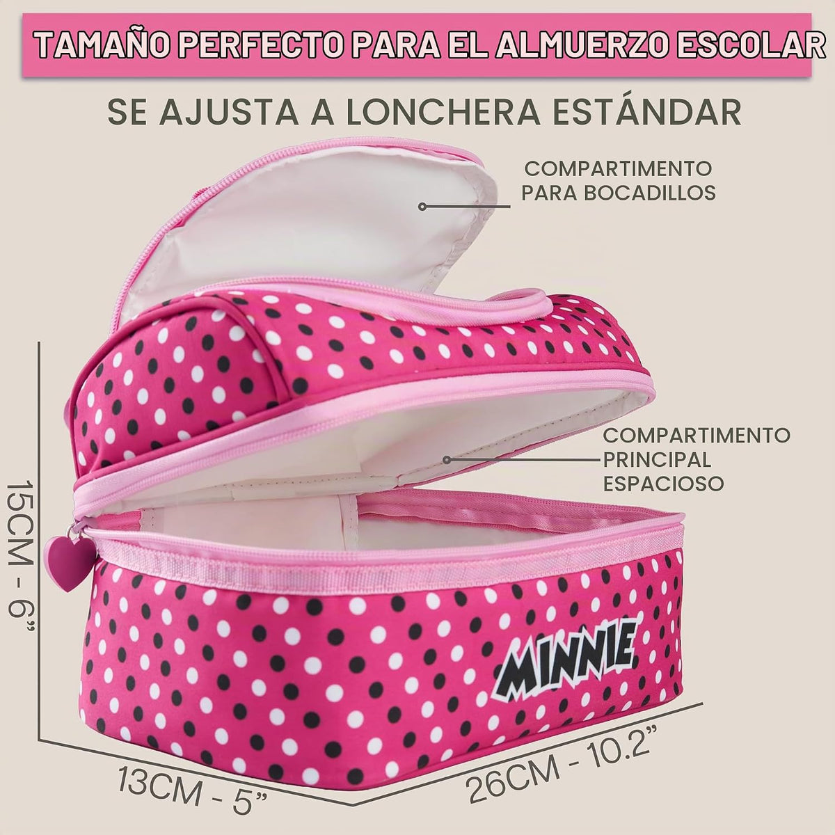 Get Trend Disney Minnie Mouse - Lonchera reutilizable con aislamien...
