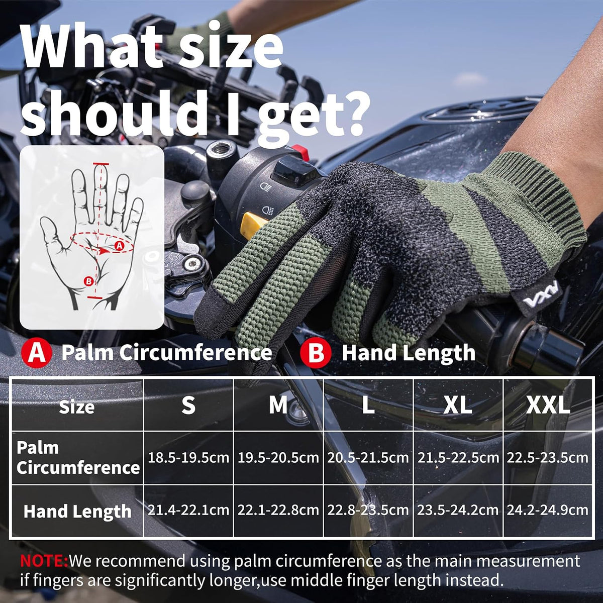 VXW Guantes de motocicleta para hombre \u2013 Guantes tácticos prot...