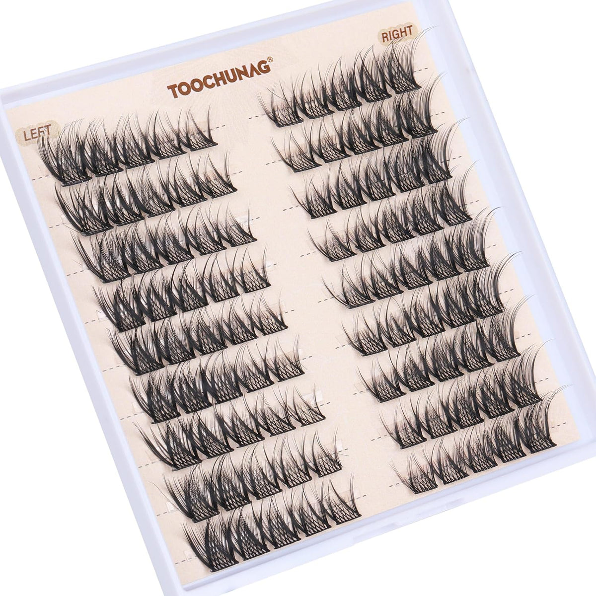 TOOCHUNAG Racimos de pestañas naturales, extensiones de pestañas in...
