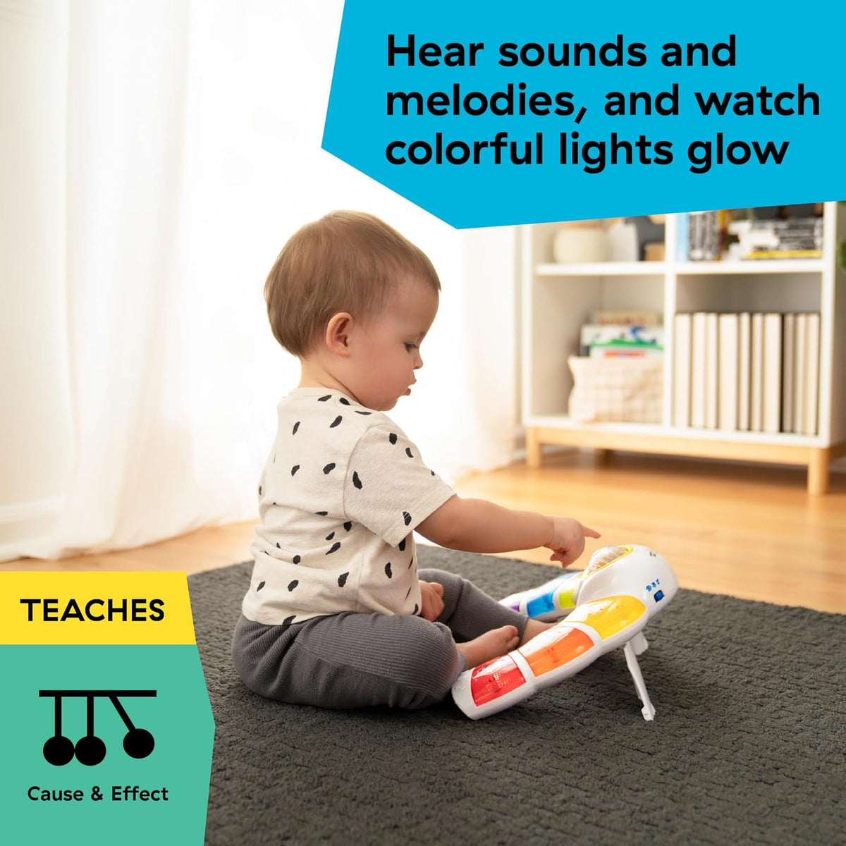 Baby Einstein Glow &amp; Discover - Juguete musical de barra de luz...