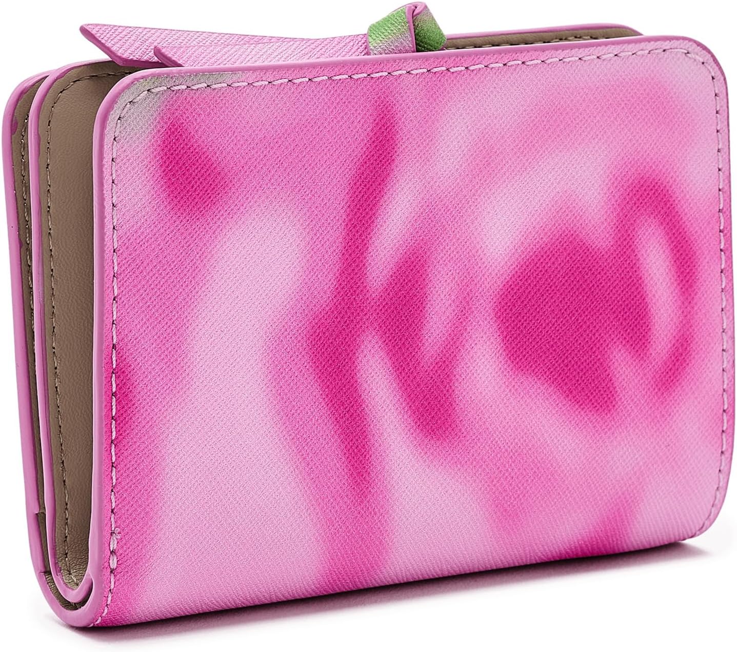 Marc Jacobs Billetera compacta para mujer, diseño floral, borrosa,...