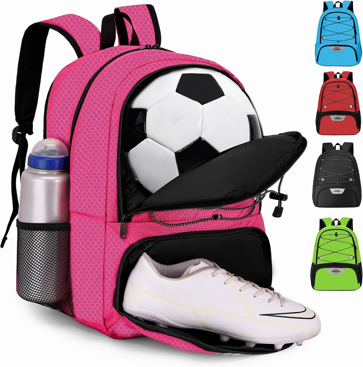 Hsmihair - Mochila de fútbol juvenil - Mochila para fútbol y balonc...