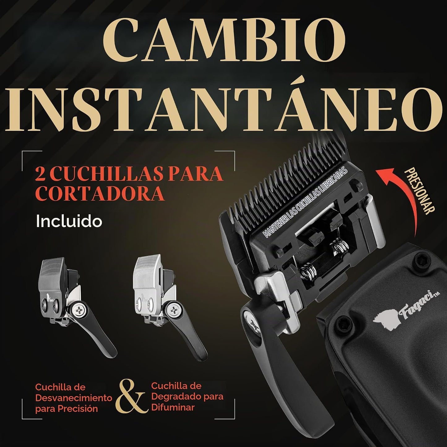 Fagaci Cortadora de pelo profesional para hombres, kit de peluquerí...