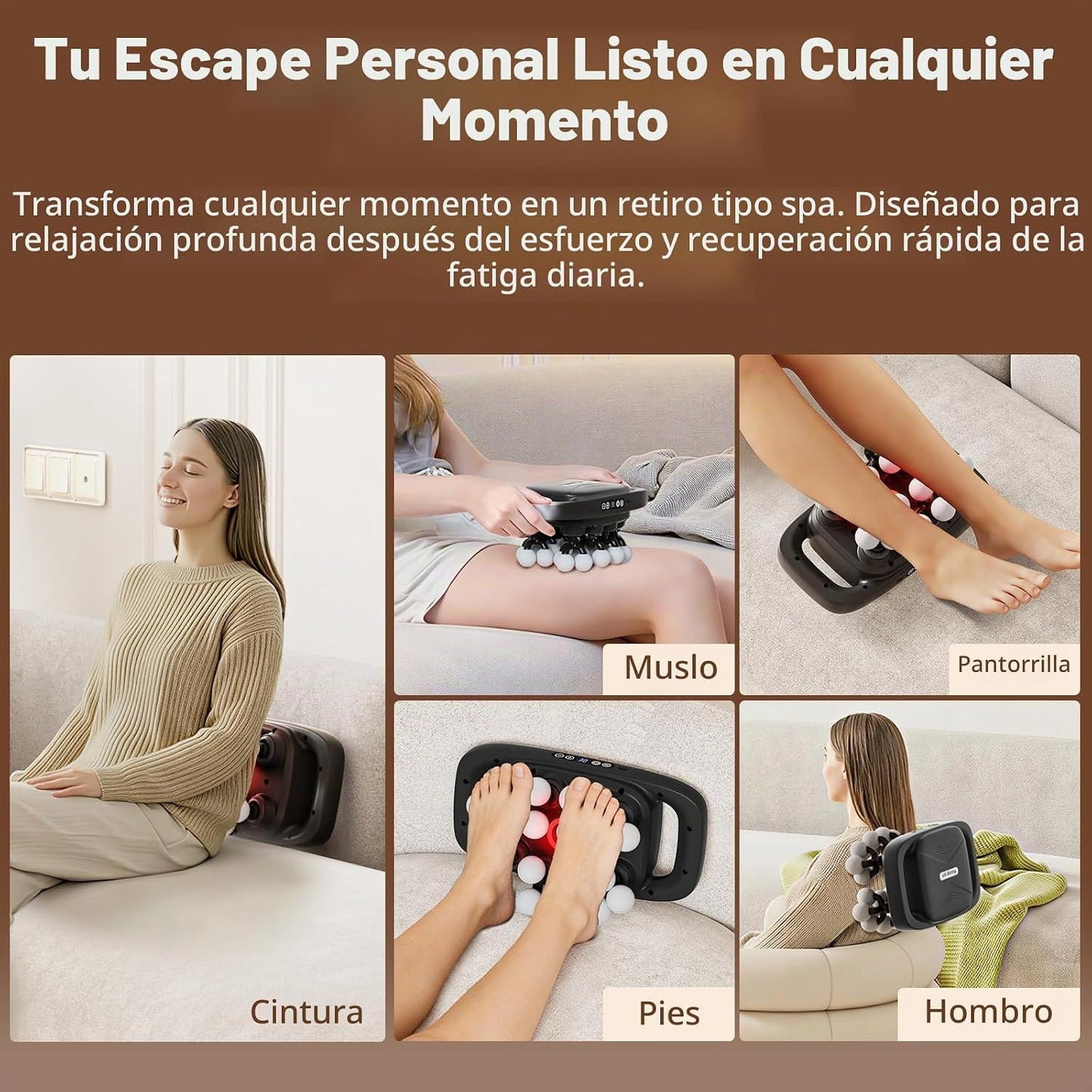 Shineforu Pistola de masaje de 20 cabezas, 30 niveles de intensidad...