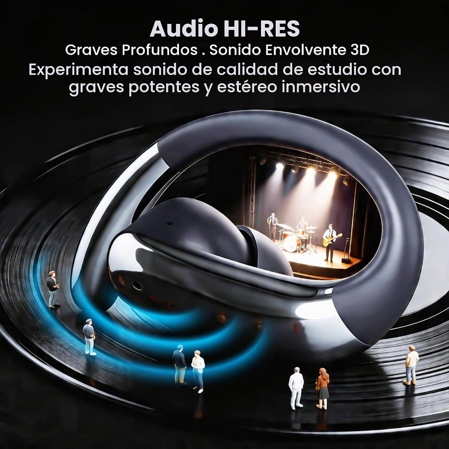 RichEast Auriculares Bluetooth inalámbricos Bluetooth 6.0, auricula...