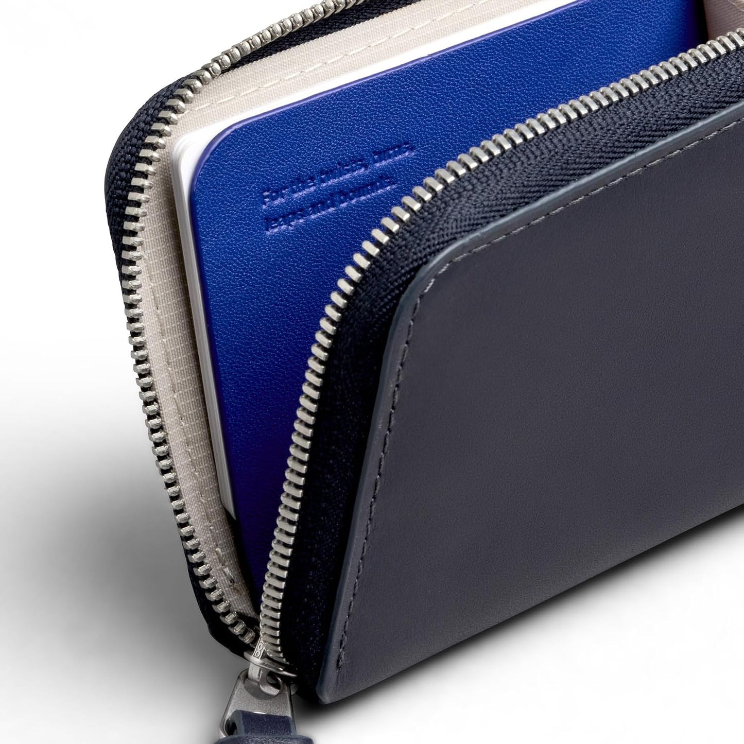 Bellroy L-Pocket, Cartera minimalista con cremallera - Azul marino...