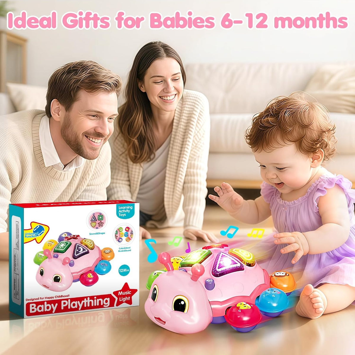Juguetes para gatear bebés de 6 a 12 meses, juguetes musicales para...