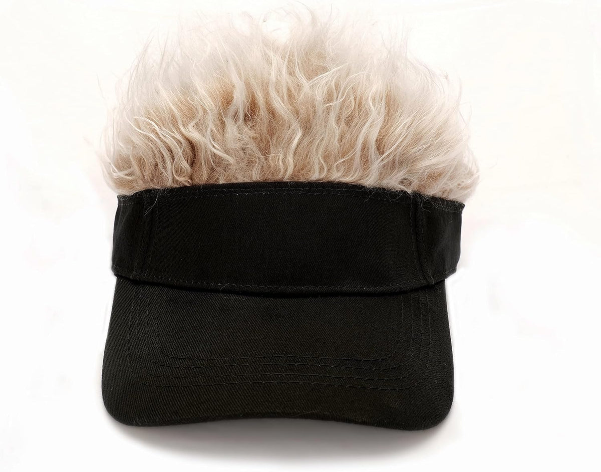Gorra con visera para hombre con cabello falso, gorra con cabello p...