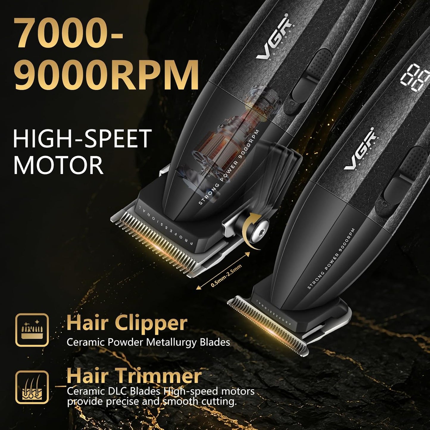 VGR 640 S4 Combo de peluquero profesional 4 en 1 para hombres, cort...