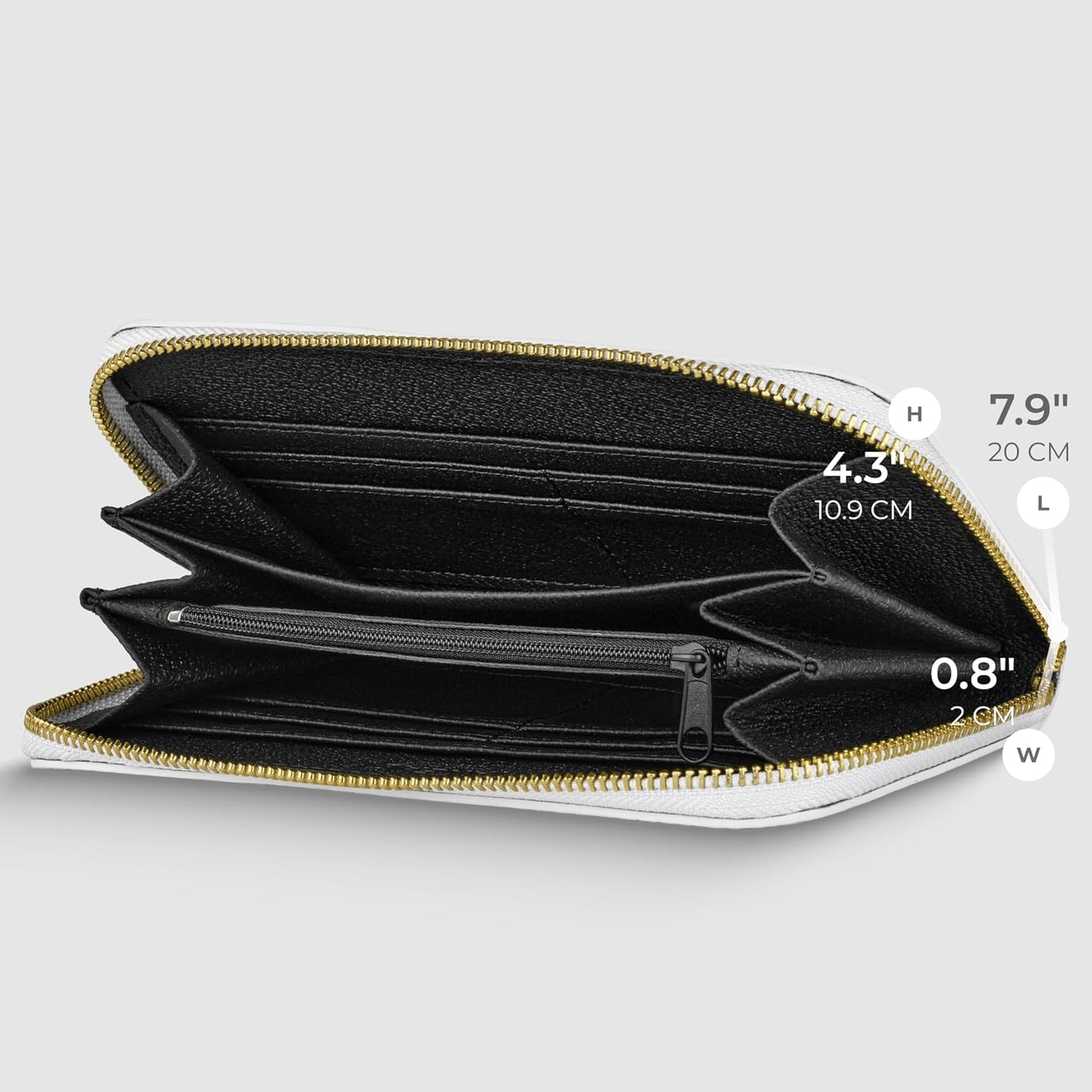 TAKEASY Cartera italiana de piel de becerro auténtica para mujer co...