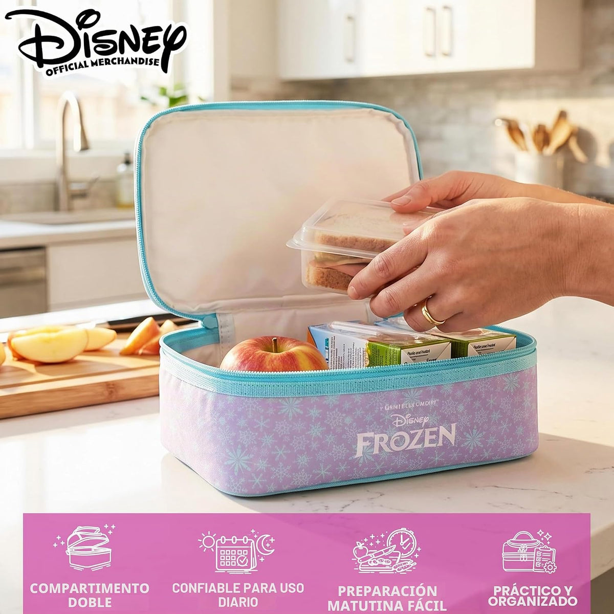 Get Trend Disney Frozen - Bolsa de almuerzo reutilizable con aislam...