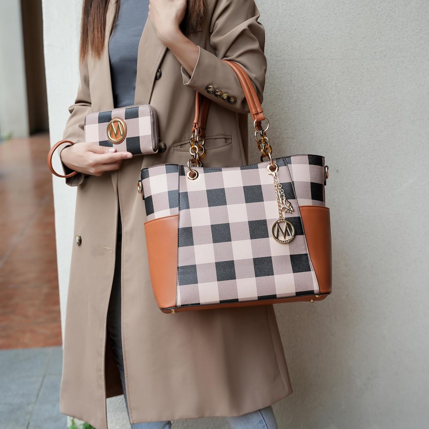 MKF Collection - Bolso de mano para mujer, set de bolso con cartera...