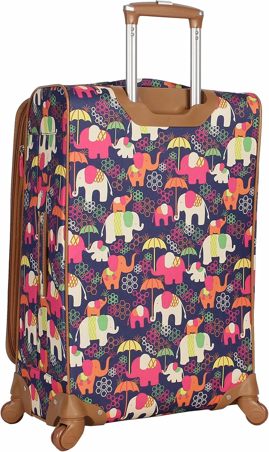 Lily Bloom Equipaje con diseño estampado de 24 pulgadas, maleta exp...
