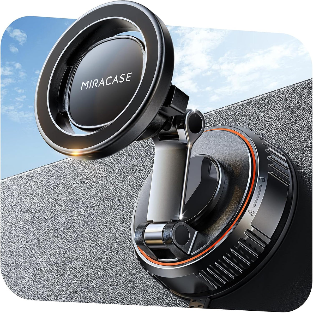 Miracase - Soporte de coche MagSafe [imán fuerte de 3800 gf y base...