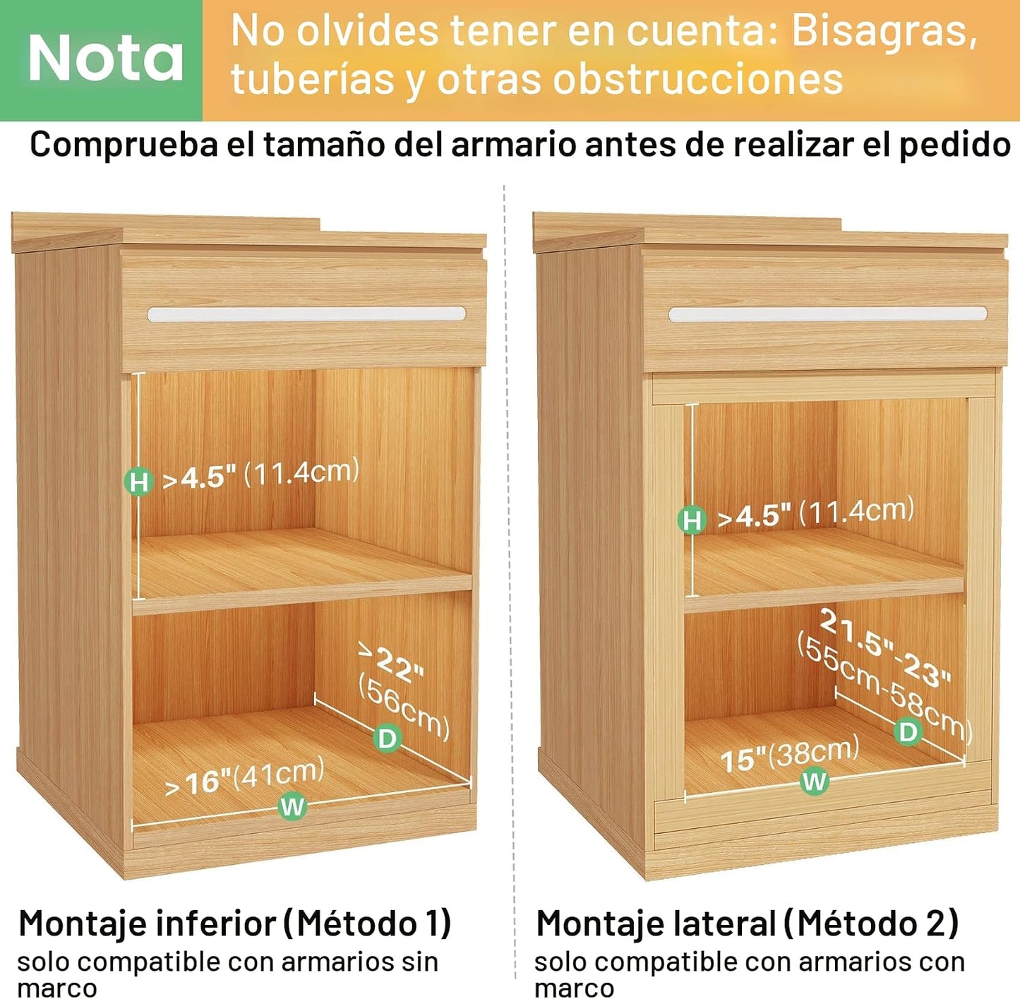 Organizador de gabinete extraíble, cajones deslizantes de madera de...