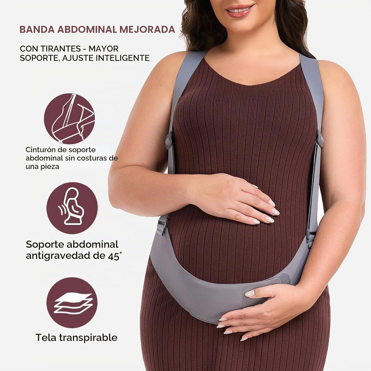 QEESMEI Bandas para el vientre para mujeres embarazadas, banda para...