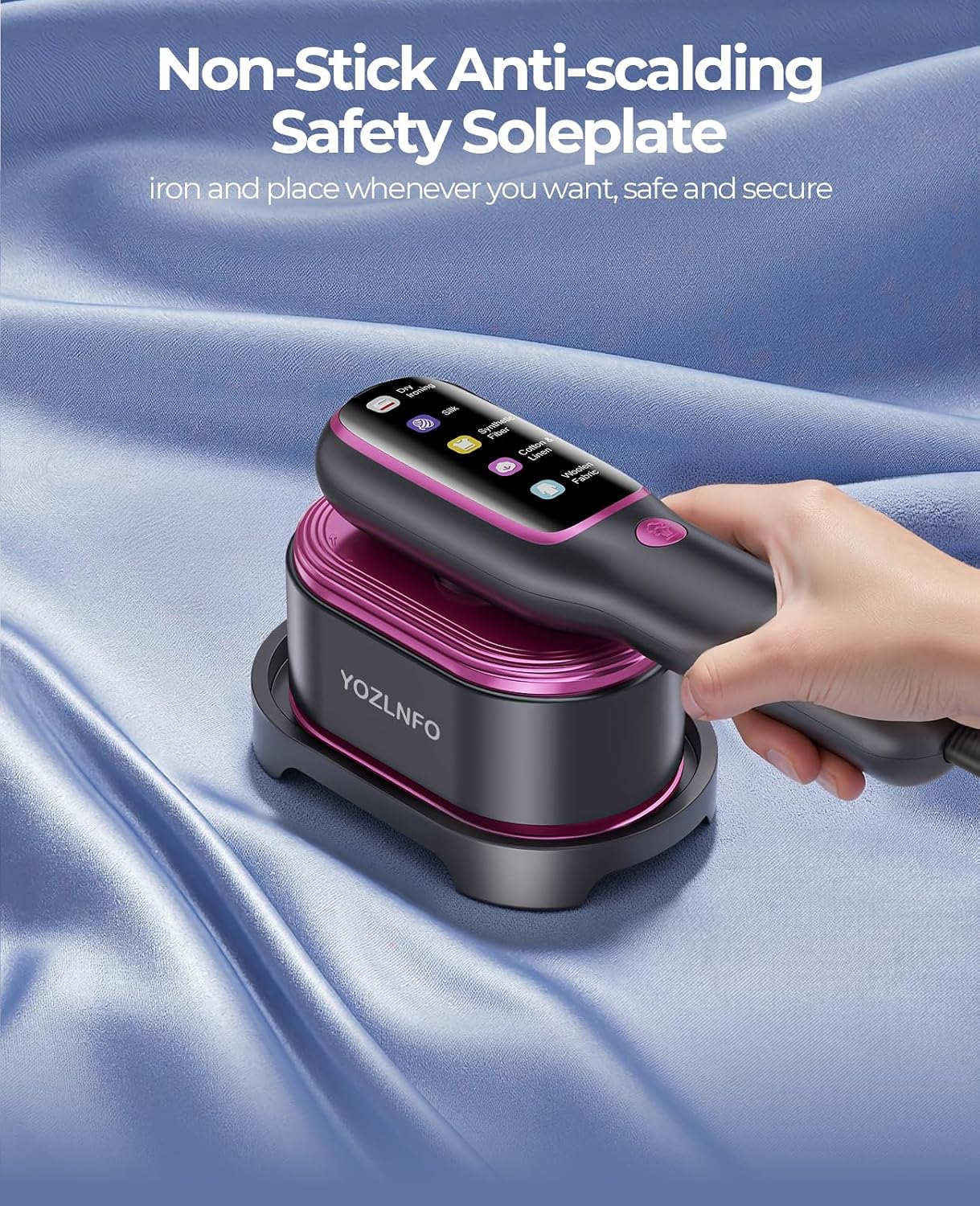YOZLNFO Vaporizador de viaje para ropa, hierro portátil de la ropa...