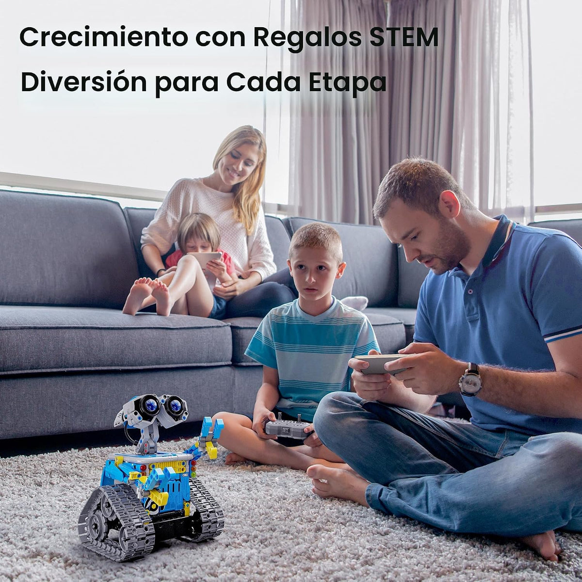 Sillbird Kit de robot de construcción con control remoto, regalo ST...
