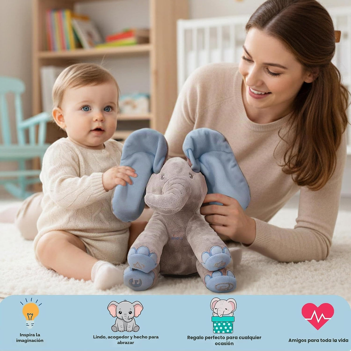 Dimple Kyle Elefante de peluche juguete animado - Elefante azul can...