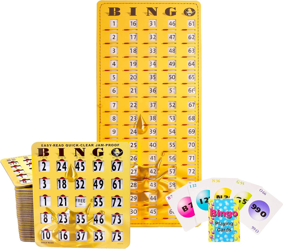 MR CHIPS Tarjetas de bingo de lectura rápida y transparente con ven...