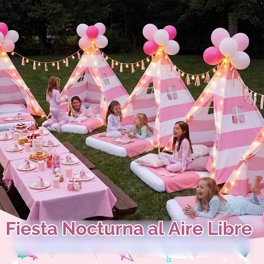 Windyun Juego de 4 tiendas de campaña para niños con colchones de a...