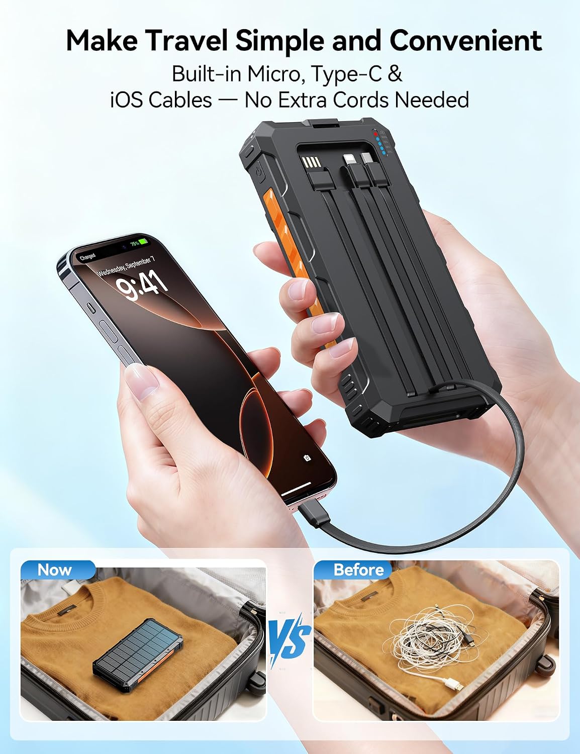 Batería externa portátil del banco 20000mah del poder del cargador...