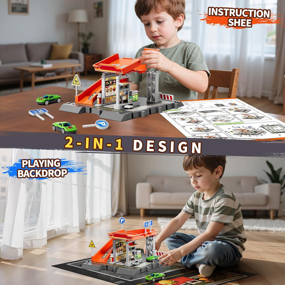 KIZONLY Juegos de coches de juguete, Actividad Drivers Playset, Coc...