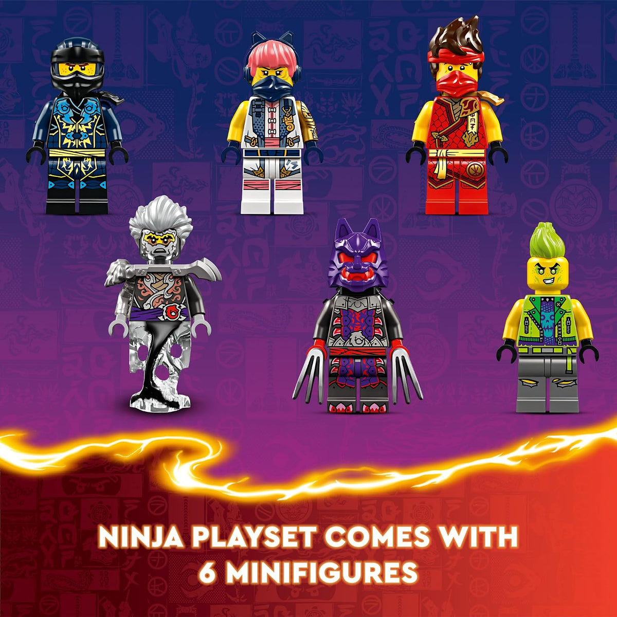 LEGO NINJAGO - Juego de arena de batalla de torneo con 6 minifigura...