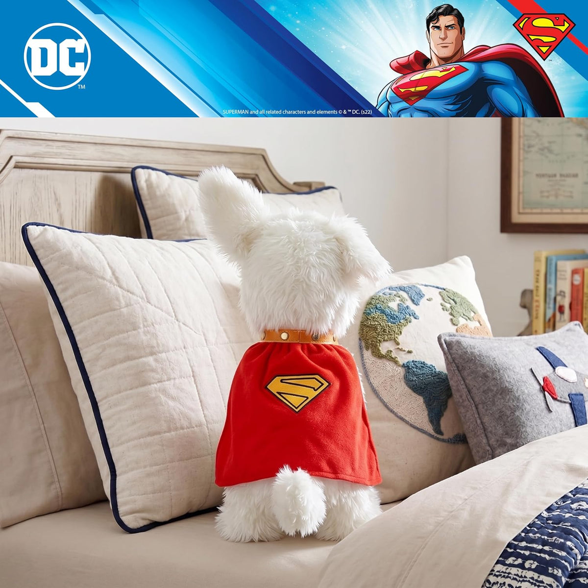 Krypto Superman DC Comics - Ropa de cama para niños, muy suave, aco...