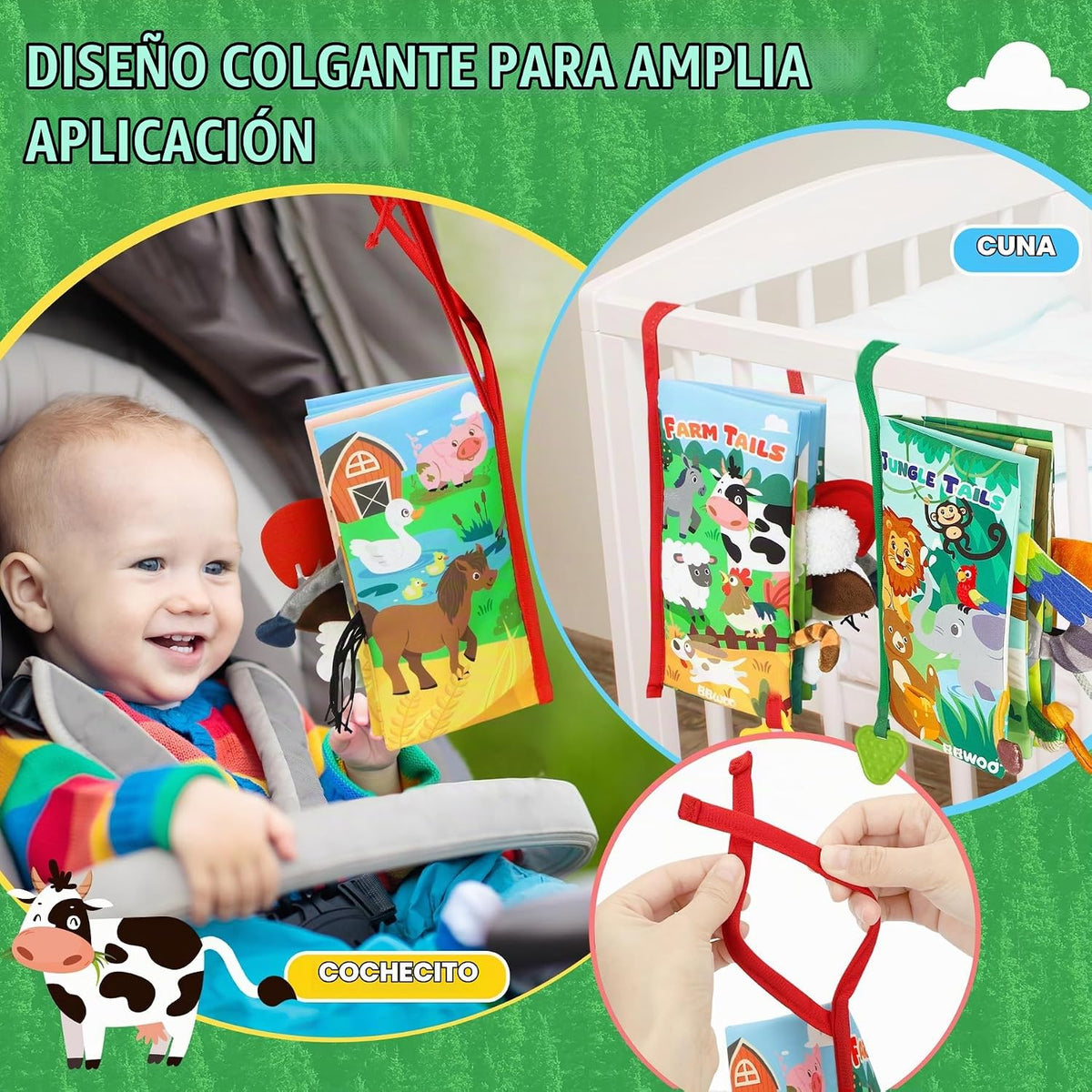 BBWOO Juguete suave para bebé, regalo de ducha para niño recién nac...