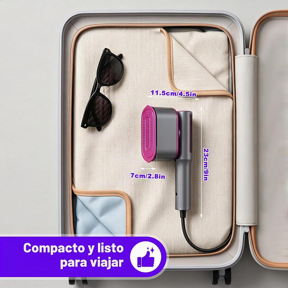 EFOBO Vaporizador para Ropa, Plancha de Viaje 2 en 1, Calentamiento...