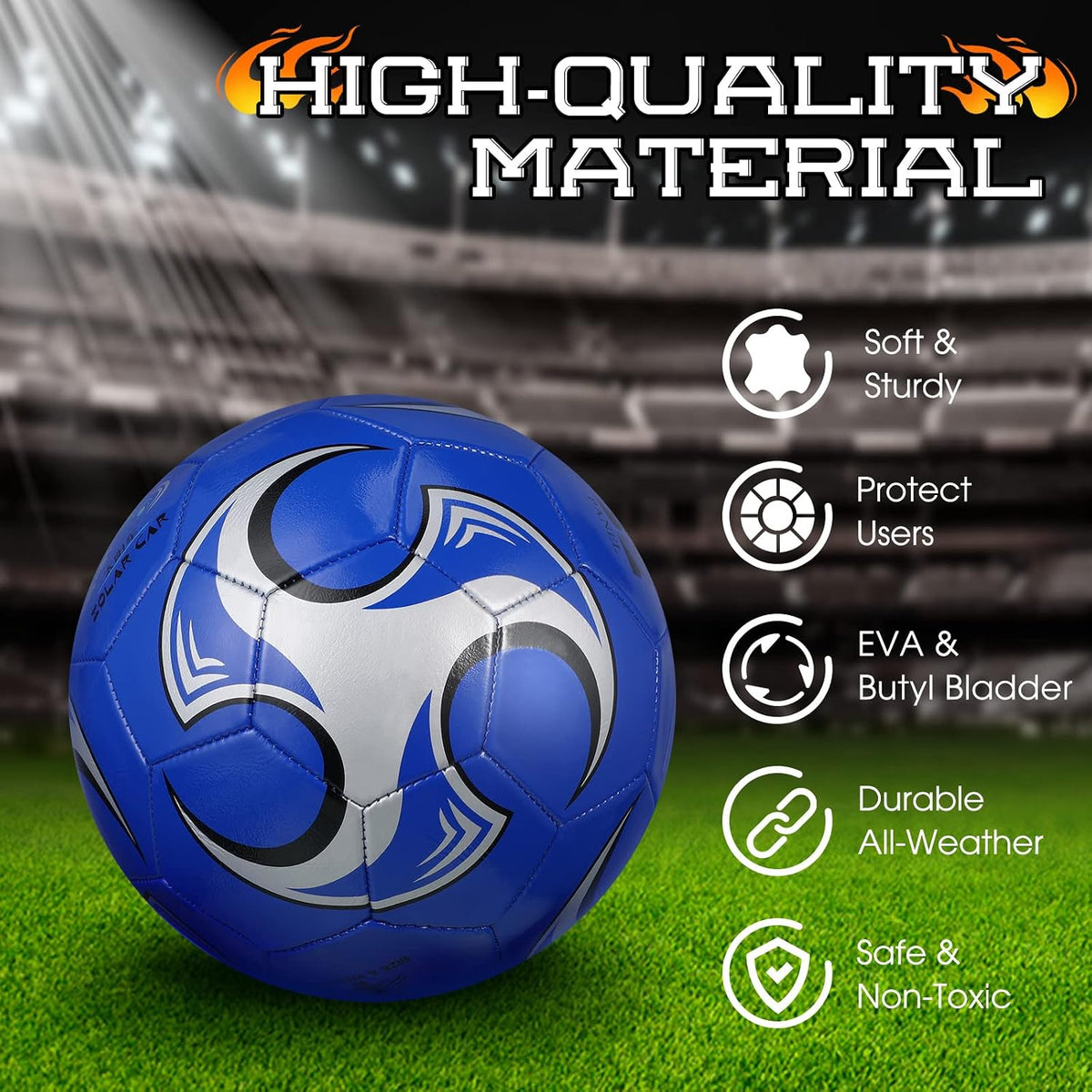 Supervitae Paquete de 12 pelotas de fútbol para adolescentes y adul...