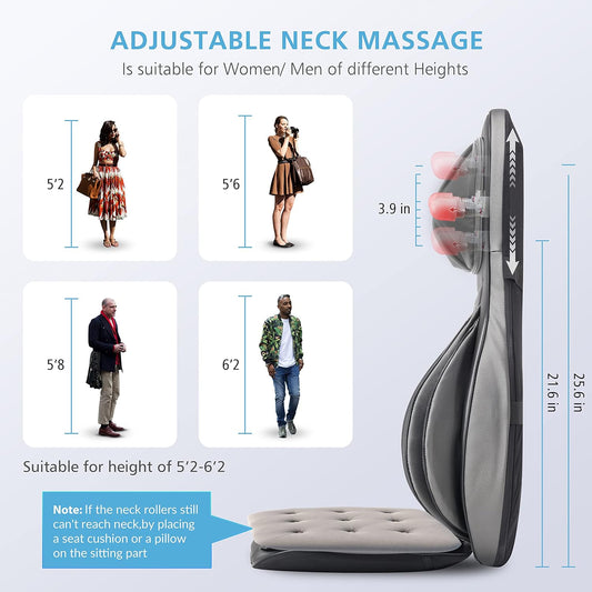 COMFIER - Masajeador de espalda para alivio del dolor de tejido pro...